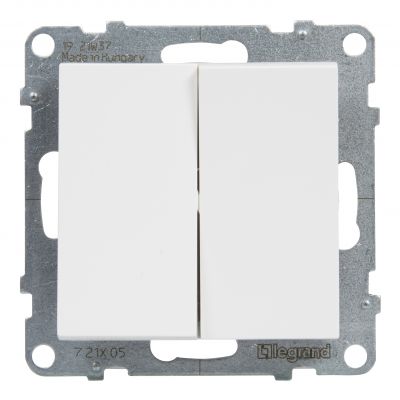 Suno Łącznik Schodowy Podwójny - 10 Ax - 250V - Zaciski Automatyczne Biały 721108 LEGRAND (721108)